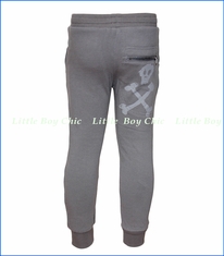 Paper Wings, Skull Organic Track Pants in Grey