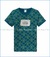 Scotch & Soda, C'est Superbe Print T-Shirt in Blue