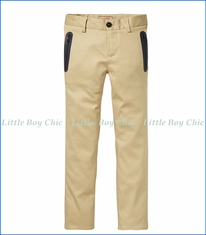 Scotch & Soda, Slim Fit Chinos with Zip Pockets in Beige