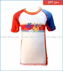 Wes and Willy, Botanic Rash Guard in White