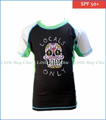 Wes and Willy, Locals Only Rash Guard in Black
