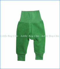 Zutano, Cotton Blend Fleece Cuff Pant in Apple Green