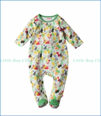 Zutano, Dino Camo Footie in Multicoloured