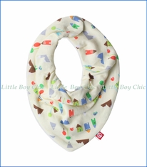 Zutano, St. Moritz Cream Bandana Bib in Off-White