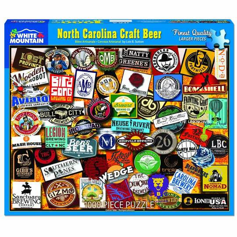 White Mountain Puzzles North Carolina Craft Beer- 1000pc Jigsaw Puzzle