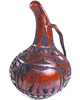  Africa - Hand Carved Calabash Gourd Shaker ~H:6x4 Vtg Africa - Hand Carved Calabash Gourd Shaker ~H:6x4 Vtg