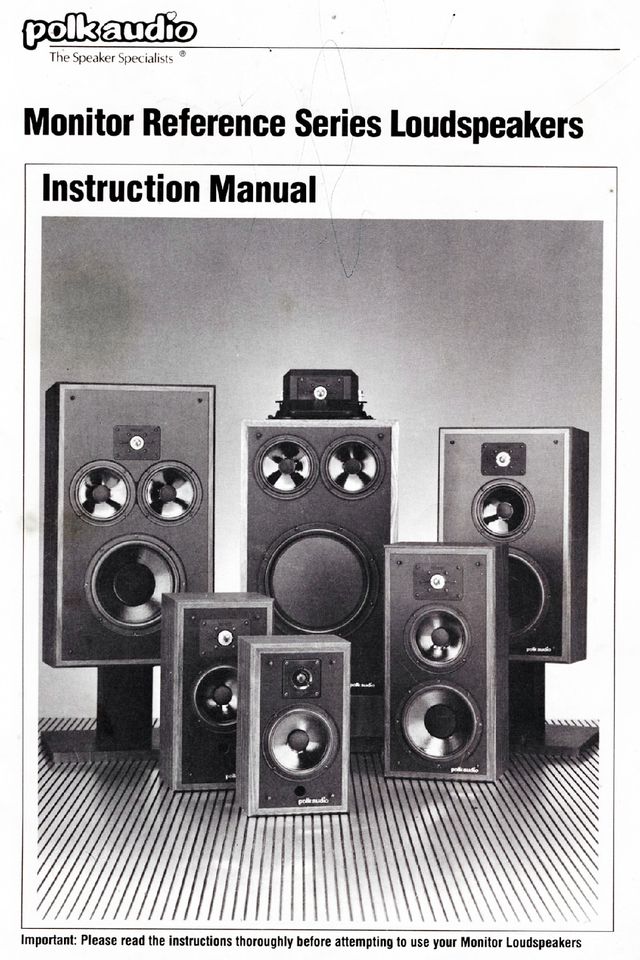 Polk Audio Speakers 2-Monitor Series 10's - 169639 & 169644