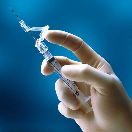 BD SafetyGlide ™ SYRINGE / NEEDLE 5ml 22g x 1‑1/2"
