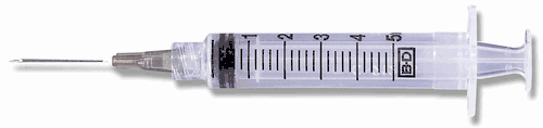 BD Syringe / Needle Combination 5mL 21g x 1‑1/2" (309633)