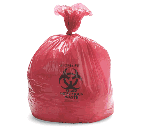 Biohazard Waste Collection Bags 24" x 24"
