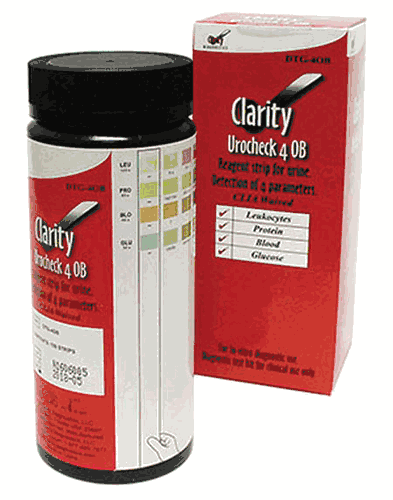 Clarity Urocheck Urine Strips 4OB (DTG‑4OB)