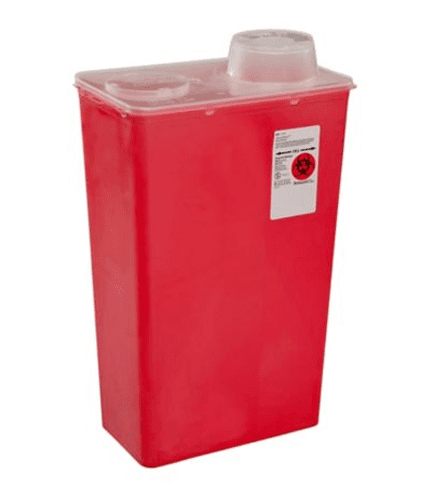 Covidien Monoject™ Sharps Container w/ Vertical Drop Lid 14 Quart (8881676434)