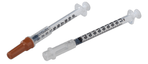 Covidien Monoject™ Tuberculin Safety Syringes 1cc 28g x 1/2"