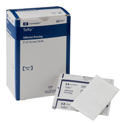 Covidien Telfa "Ouchless" Adhesive  Dressings 2" x 3" Sterile 1's 24BX/CS (6017)