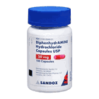 Diphenhydramine HCL Capsules USP 50mg 100/BTL