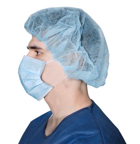 Dukal Bouffant Caps, Blue 21" (321B)