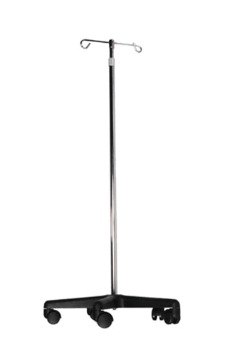 Dukal I.V. Pole Adjustable Height 2‑Hook 5‑Caster (4355)