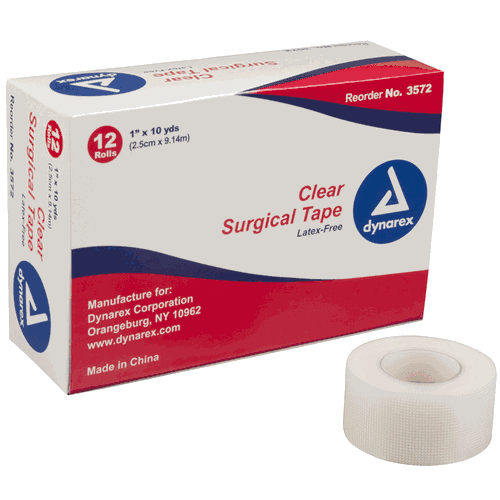 Dynarex Clear Surgical Tape 1" x 10yds