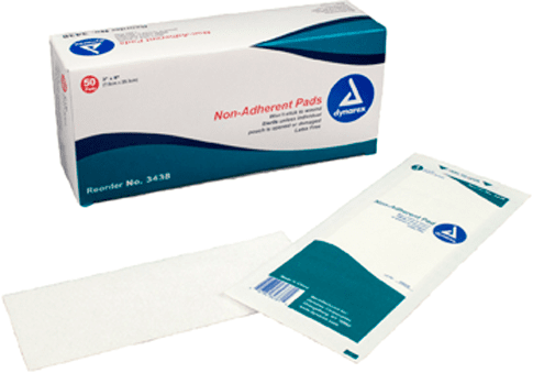 Dynarex Sterile Non‑Adherent Pads 3" x 8" (3438)