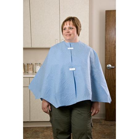 Graham Medical Mammography Exam Poncho Capes Blue 56" x 28" (15568)