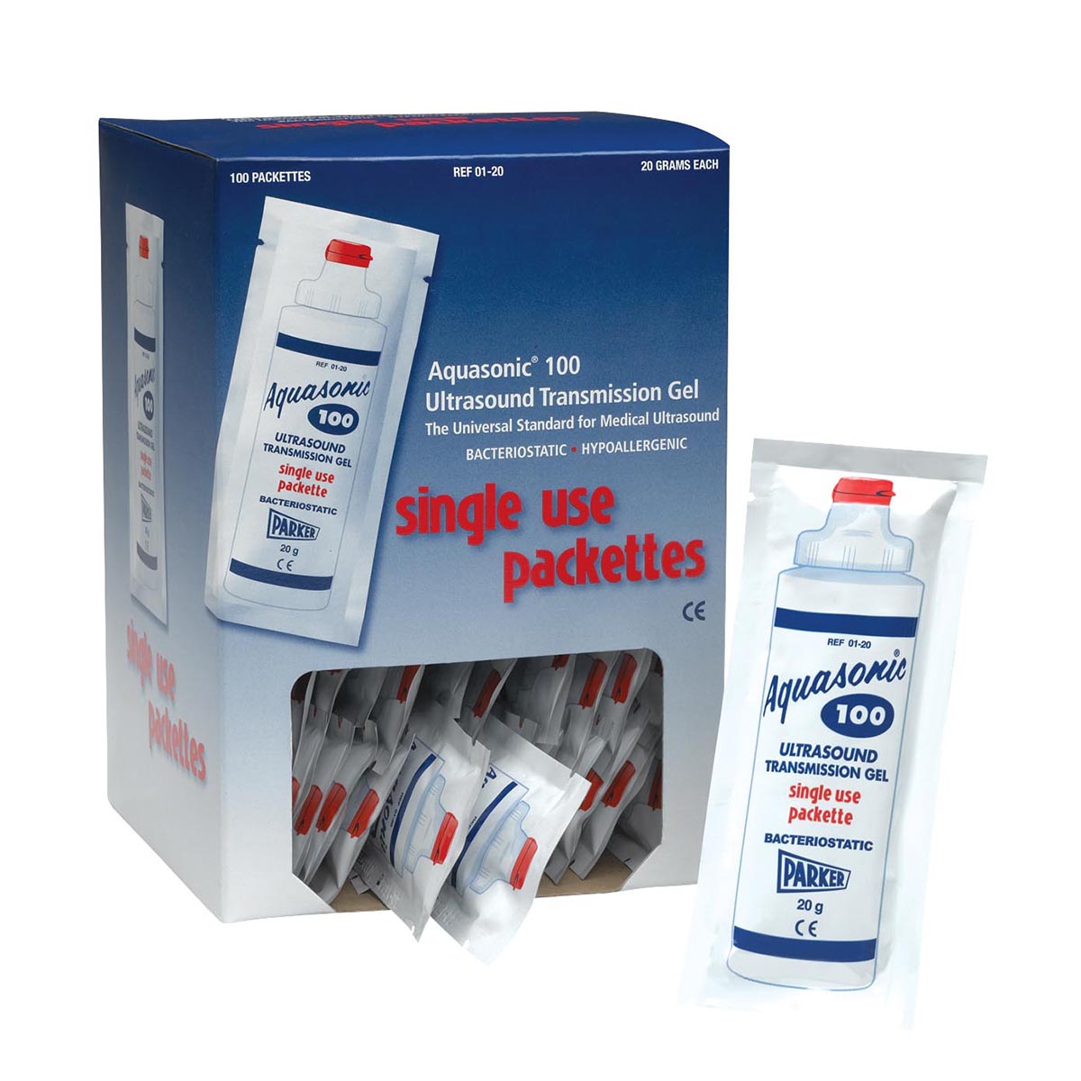 Parker Labs Aquasonic-100 Ultrasound Gel Single Use Packs