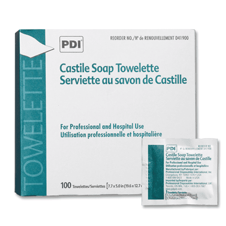 PDI Castile Soap Towelettes 10BX/CS (D41900)