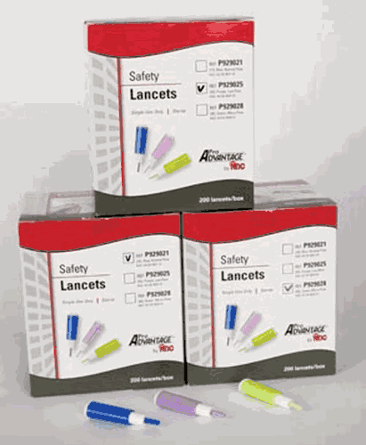Pro-Advantage Pressure Activated Safety Lancet 25g, 1.5mm Depth