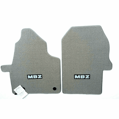 Fits 2019-2021 Mercedes Sprinter - Gray Carpet Floor Mats W/MBZ Logo
