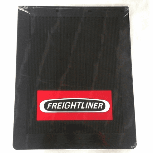 Freightliner Mud Flaps OEM Black Rubber With White/Red Logo 24" x 30" New Pair