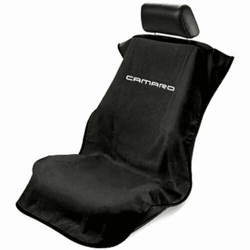 Seat Armour Seat Protector Cover/Towel w/ Camaro Logo - Black