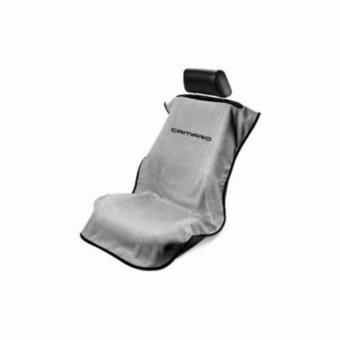 Seat Armour Seat Protector Cover/Towel w/ Camaro Logo - Gray