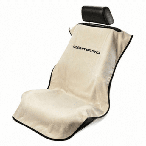 Seat Armour Seat Protector Cover/Towel w/ Camaro Logo - Tan