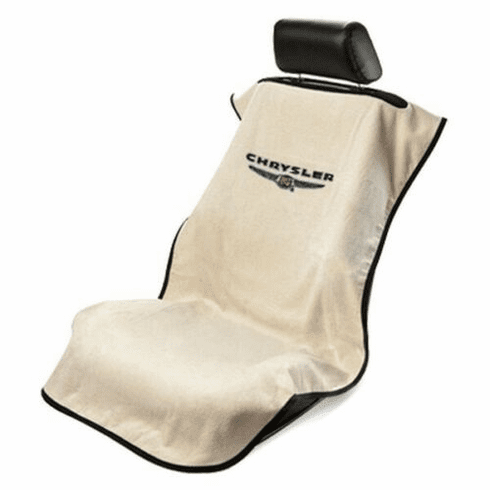 Seat Armour Seat Protector Cover/Towel w/ Chrysler Logo - Tan