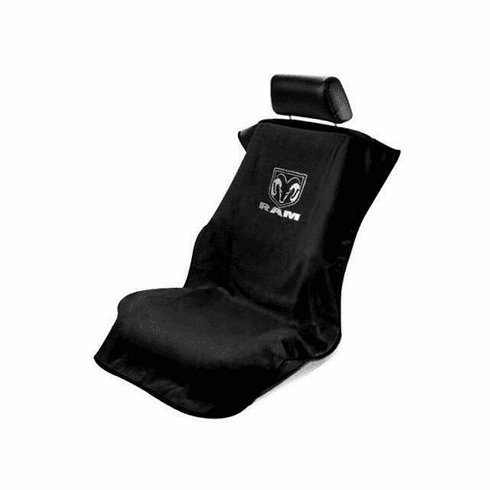 Seat Armour Seat Protector Cover/Towel w/ Dodge Ram Logo - Silver