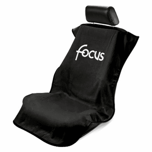 Seat Armour Seat Protector Cover/Towel w/ Ford Focus Logo - Black