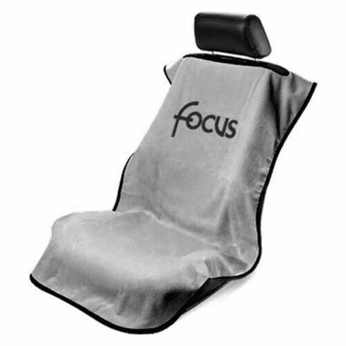 Seat Armour Seat Protector Cover/Towel w/ Ford Focus Logo - Gray