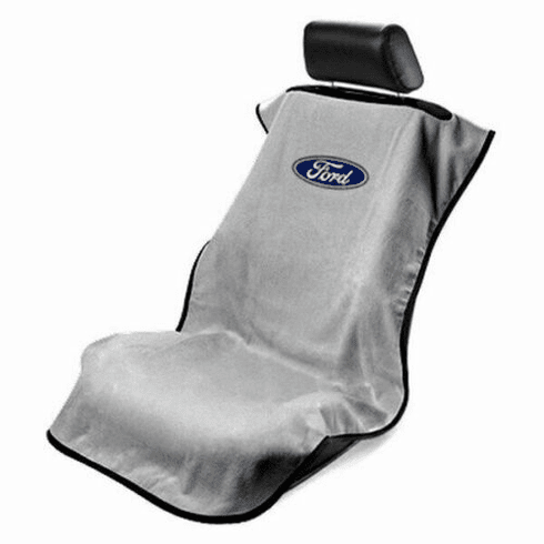 Seat Armour Seat Protector Cover/Towel w/ Ford Logo - Gray
