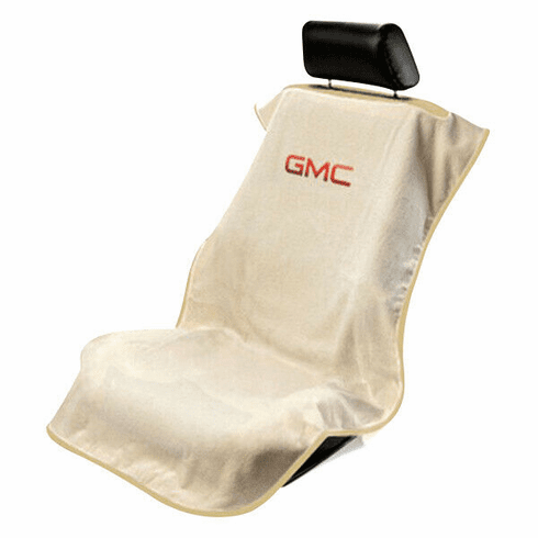 Seat Armour Seat Protector Cover/Towel w/ GMC Logo - Tan