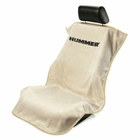 Seat Armour Seat Protector Cover/Towel w/ Hummer Logo - Tan