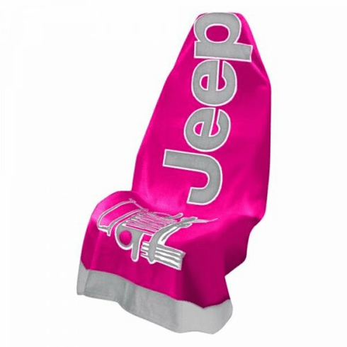 Seat Armour Seat Protector Cover/Towel w/ Jeep Logo - Pink Towel 2 Go