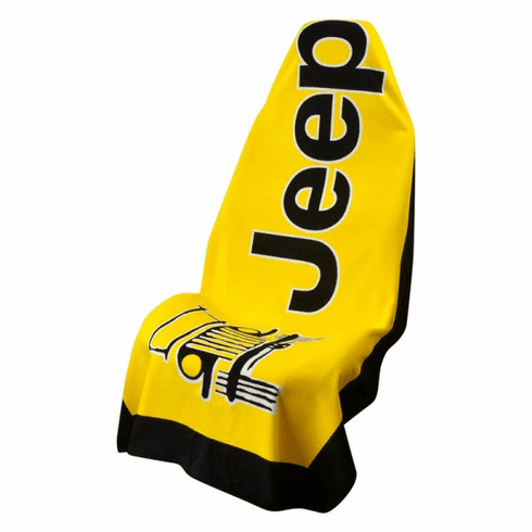 Seat Armour Seat Protector Cover/Towel w/ Jeep Logo- Yellow Towel 2 Go