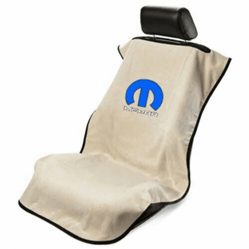 Seat Armour Seat Protector Cover/Towel w/ Mopar Logo - Tan