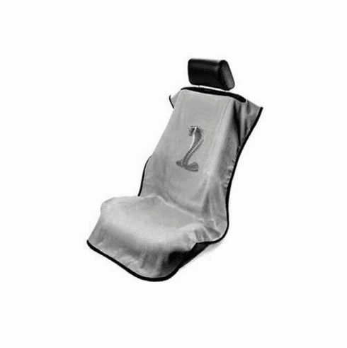 Seat Armour Seat Protector Cover/Towel w/ Mustang Cobra Logo - Gray