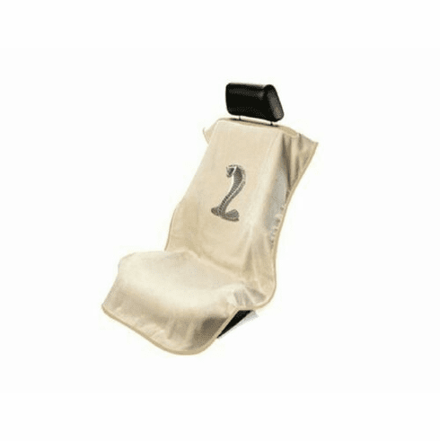 Seat Armour Seat Protector Cover/Towel w/ Mustang Cobra Logo - Tan