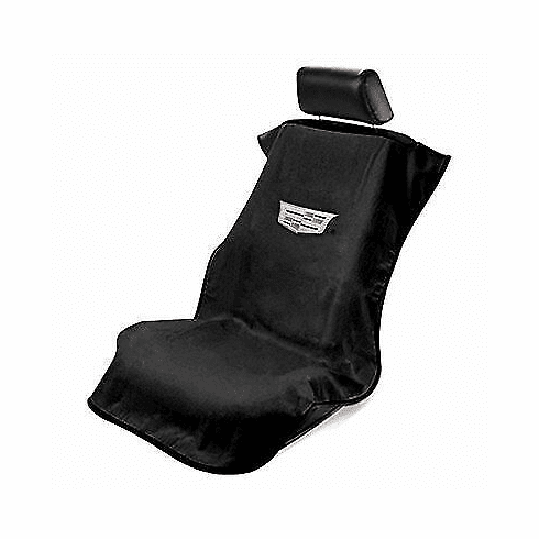 Seat Armour Seat Protector Cover/Towel w/ New Cadillac Logo - Black
