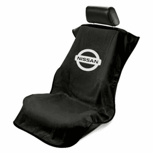 Seat Armour Seat Protector Cover/Towel w/ Nissan Logo - Black