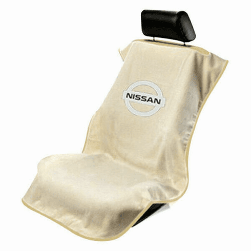 Seat Armour Seat Protector Cover/Towel w/ Nissan Logo - Tan