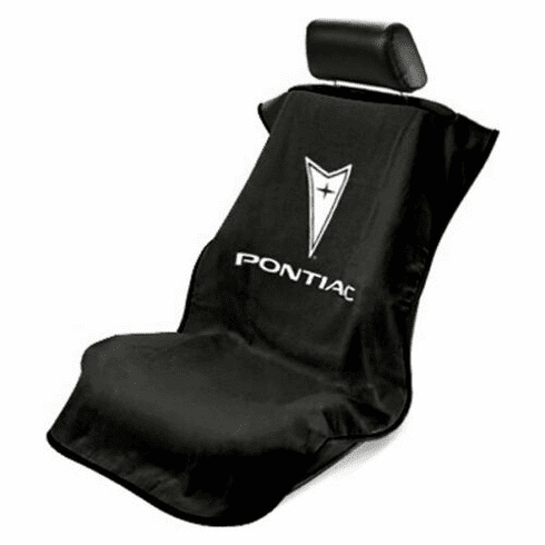 Seat Armour Seat Protector Cover/Towel w/ Pontiac Logo - Black