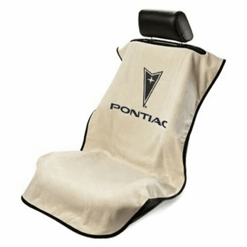 Seat Armour Seat Protector Cover/Towel w/ Pontiac Logo - Tan