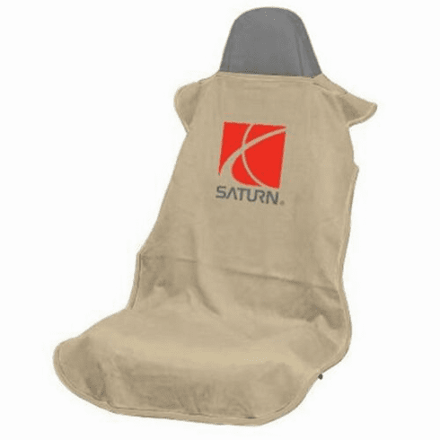Seat Armour Seat Protector Cover/Towel w/ Saturn Logo - Tan